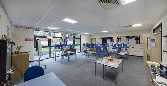 spacious modular classroom
