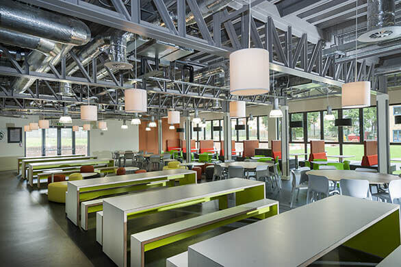 modern school cafeteria 